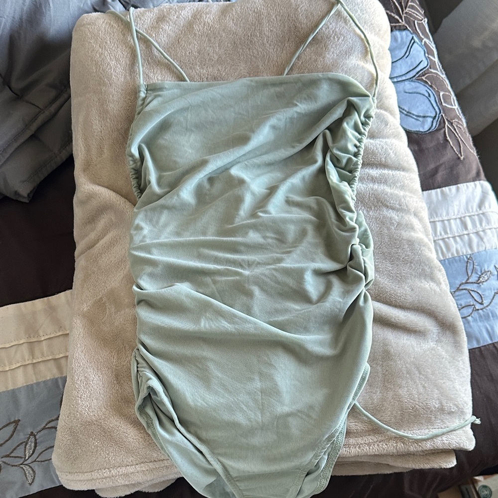 Sea Green Ruched Body suit